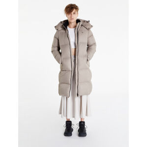 Calvin Klein dámský béžový kabát DOWN LONG PUFFER - L (A03)